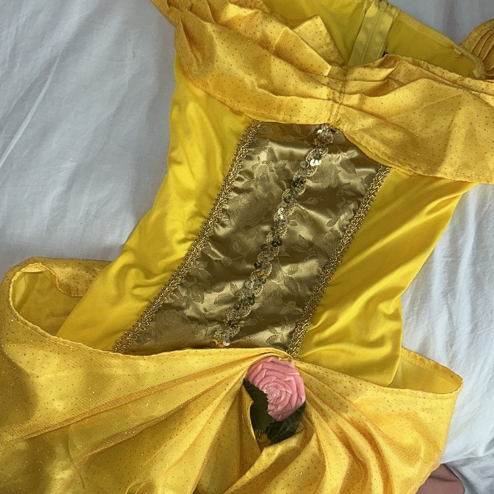 strapless open back dress Disney Deluxe Belle Adult Costume